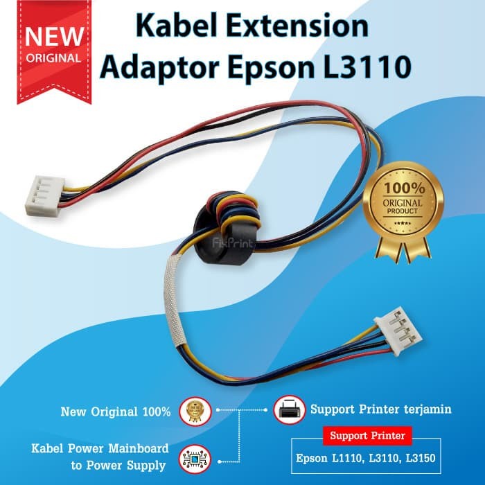 Epson L3110 อะแดปเตอร์เครื่องพิมพ์สายต่อเมนบอร์ดไปยังสายแหล่งจ่ายไฟ L1110 L3110 L3116 L3150 ใหม่