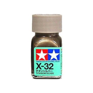 สีสูตรอีนาเมล TAMIYA X-32 Titanium Silver (10 ml)