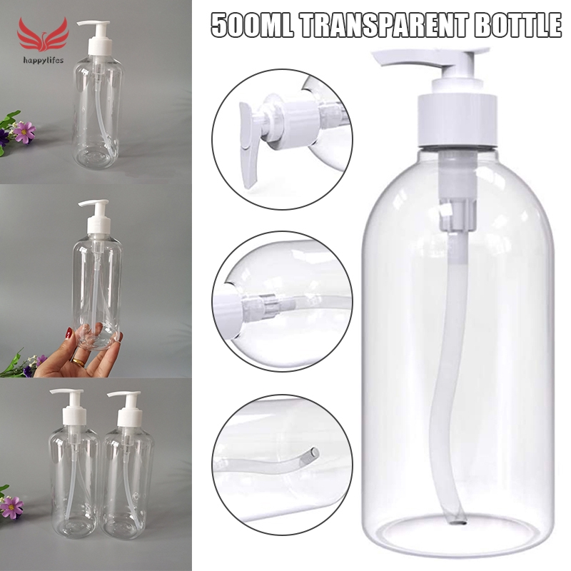 ☪HL♬ 1/3 Pcs 500ml Refillable Shampoo Bottles Pump Bottles Conditioner