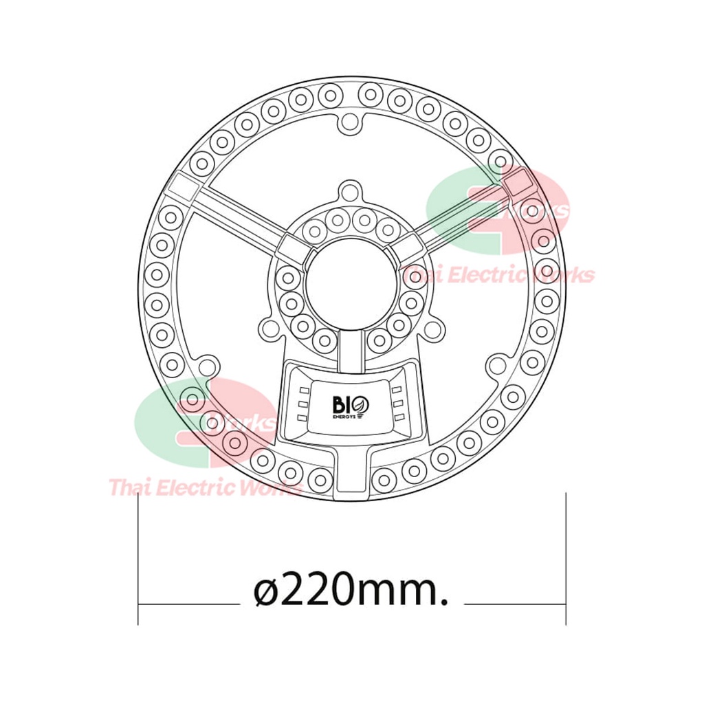 Bio Energys ไฟ led ไส้หลอดไฟ กลม สำหรับ โคมไฟ ซาลาเปา LED (SMD3030) 28W ไฟถาด ไฟledติดเพดาน - รูปที่ 2
