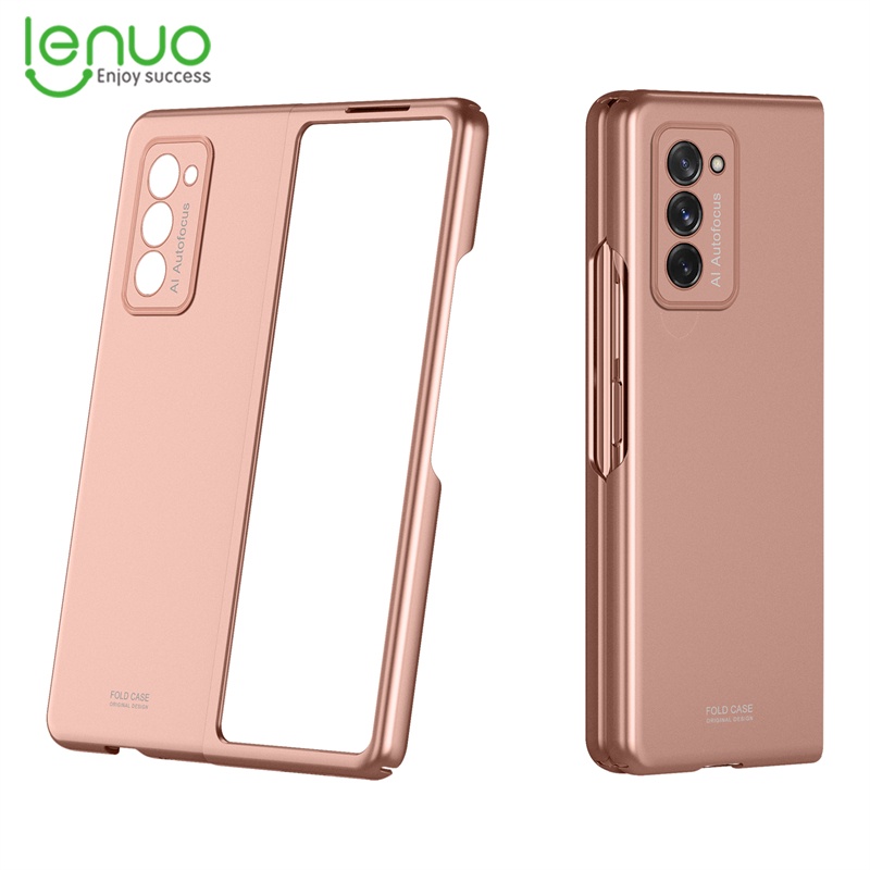 Lenuo เคสโทรศัพท์ ฝาพับ กันกระแทก หรูหรา สําหรับ Samsung Galaxy Z Fold 2 Case