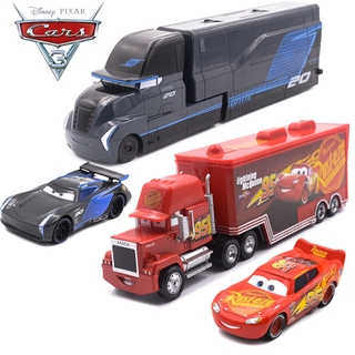 รถของเล่น Disney Pixar Cars 2 Lightning Mcqueen &amp; Mack Truck 1 : 55 สําหรับเด็ก
