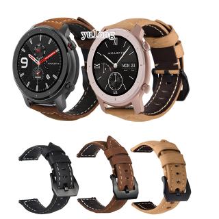 สายนาฬิกาข้อมือหนัง สําหรับ Huami Amazfit GTR Mini GTR3 Pro 42 มม. 47 มม. Bip5 GTR2 GTR4 GTR2E 2 3 4 Bip 5