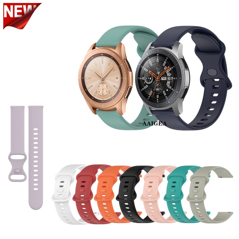 20 มม.22 มม.สายซิลิโคนอ่อนนุ่มสําหรับ Samsung Galaxy Watch 42 มม.46 มม./Watch3 /นาฬิกา 4 5 6 7 /Gear S3 /Active 2 เปลี่ยนสร้อยข้อมือ