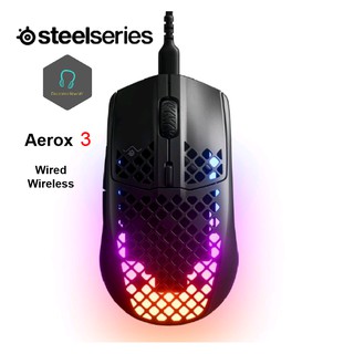 เม้าส์สำหรับเล่นเกม OPTICAL MOUSE STEELSERIES AEROX 3 น้ำหนักเบา 💥ประกันศูนย์ 1 ปี💥