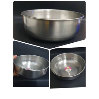 ขันน้ำแสตนเลส 18 cm ทำจากแสตนเลส 401 เนื้อหนา น้ำหนักเบา