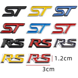 สติกเกอร์โลโก้ สําหรับตกแต่งพวงมาลัยรถยนต์ Ford new Mondeo Focus Fiesta ST logo RS