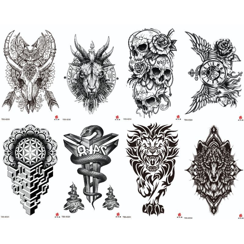 ใหม่ Clown Joker ครึ่งแขนจําลอง TBS รุ่น Tattoo