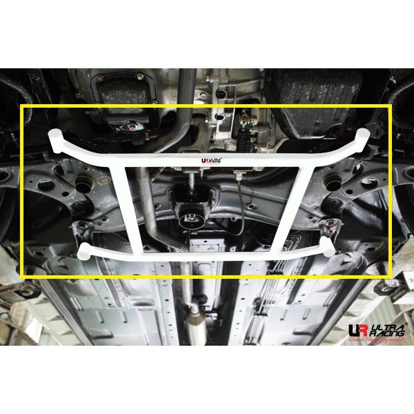 Perodua Myvi M600 2011 1.5 Lagibest สมาชิกส่วนล่างด้านหน้า 4 จุดรั้งรถความปลอดภัยบาร์ Ultra Racing L