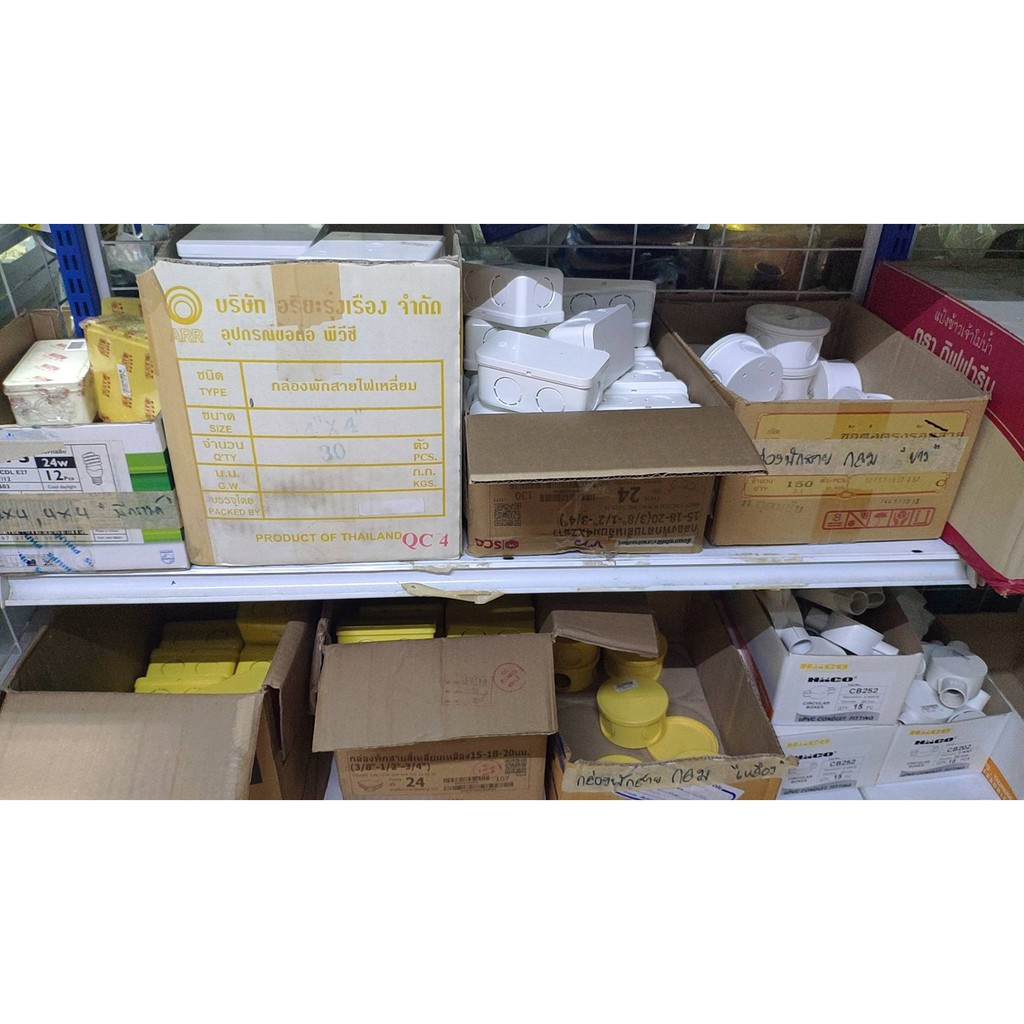 กล่องพักสาย PVC สำหรับงานไฟ ขนาด 2x4