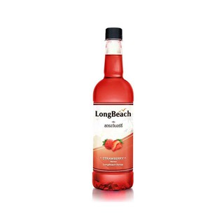 🔥*พร้อมส่ง*🔥 ลองบีช ไซรัป สตรอว์เบอรี่ 740 มิลลิลิตร Longbeach Strawberry 740 ml