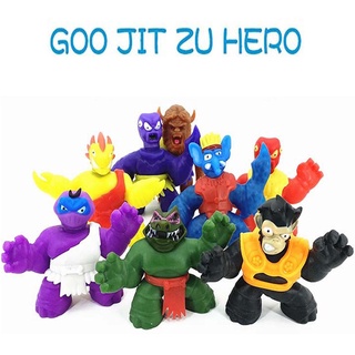 ♠㍿❀Hot Goo Jit Zu Hero Cute Soft Animal Lion Shark Crocodile Orangutan Anti Stress Squeeze Doll Toys