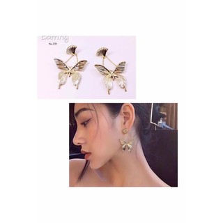 Earing ต่างหู ต่างหูหวาาน ต่างหูน่ารัก ต่างหูหัวใจ รูปผีเสื้อ