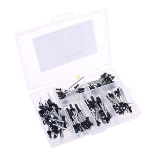 120Pcs/set M2.4 M3.0 M3.2 M4 Black Aluminium Blind Rivets Nail Decoration for Po