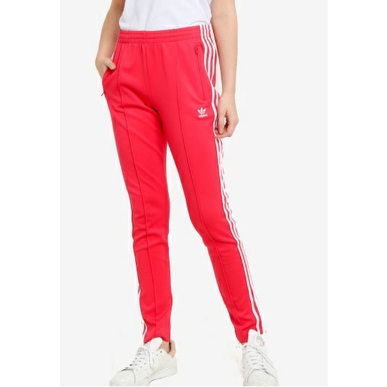 กางเกง adidas ORIGINALS แท้ มือ1 กางเกงแทรค SST ผู้หญิง สีแดง