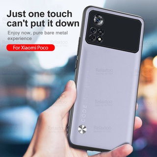 For Xiaomi Poco M4 Pro 4G Case Plain Leather Camera Protect Cover Poko Poxo M4Pro PocoM4 M 4 Pro NFC Silicone Shockproof Coque