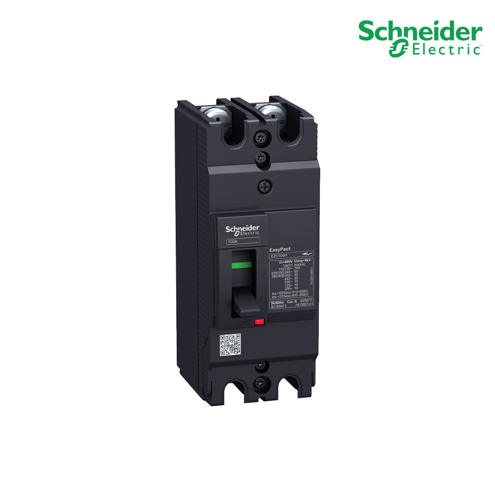 Schneider  EZC เซอร์กิตเบรกเกอร์สวิตช์ตัดตอนอัตโนมัติ (MCCB) 100A  ขนาดเฟรม 100A (30kA)_EZC100H2100T