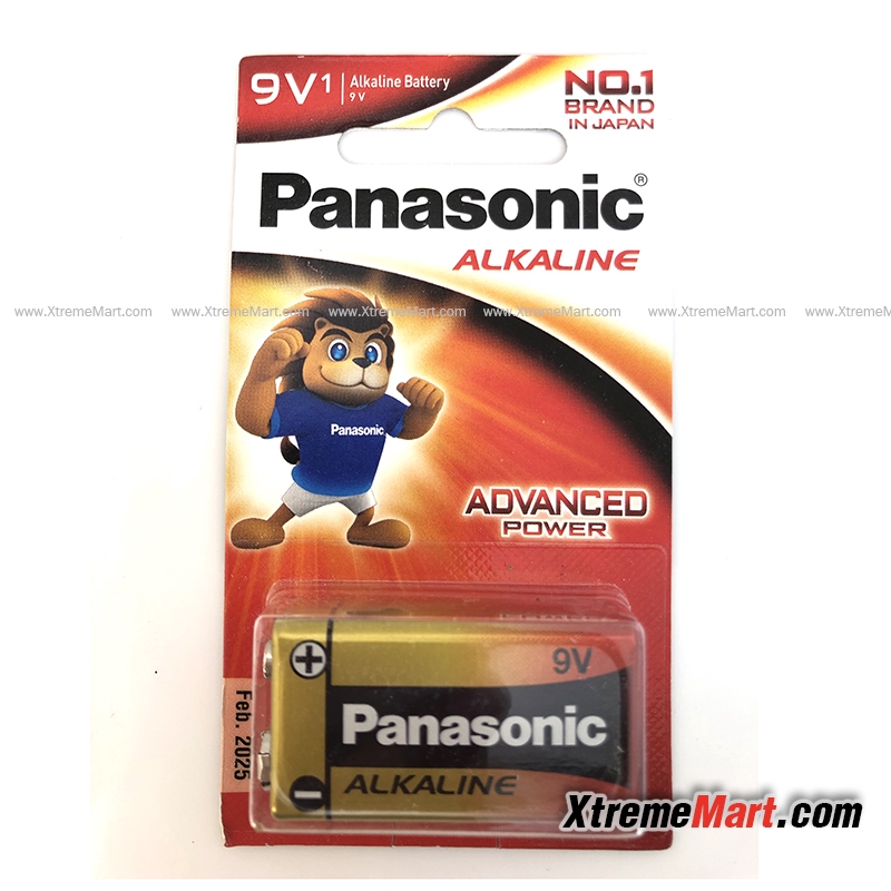 ถ่านอัลคาไลน์ Panasonic 9V รุ่น 6LR61T/1B Non rechargeable battery (ก้อนละ) ของแท้ 100%