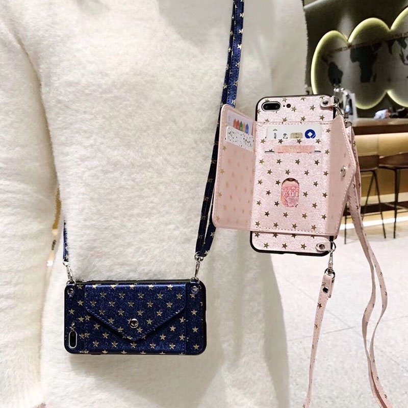 เคสโทรศัพท์ เคสโทรศัพท์พร้อมที่ใส่บัตร แบบกระเป๋าสตางค์ พร้อมสายคล้อง สำหรับ เคสไอโฟน Samsung Galaxy S24 Plus S24U S23 Ultra S23 Plus S21 Plus S20 FE S10+ S20 Ultra S10 Plus S21 Ultra S22 Ultra S22 Note20 Ultra Note10 Plus Case