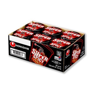 นงชิม ชินรามยอน ซุปเปอร์สไปซี่คัพ 68 กรัม x 6 ถ้วย Nongshim Shin Ramyun Super Spicy Cup 68 g