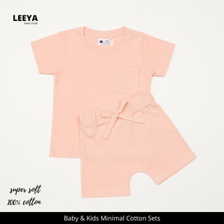 Leeya AW/AE4 ชุดเซตเสื้อยืดคอกลมเด็ก+กางเกงขาสั้นเด็ก เสื้อผ้าเด็ก ชายและหญิง ชุดเที่ยวเด็ก Baby &amp; Kids Tshirt &amp; Shorts