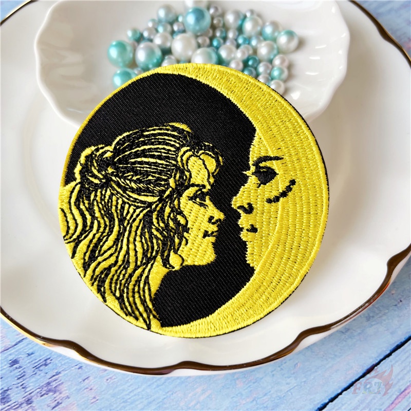 ☸ แผ่นแพทช์เหล็ก The Magic Moon & Sun ☸ แผ่นแพทช์รีดติดเสื้อ DIY สไตล์เรโทร สําหรับตกแต่งเสื้อผ้า 1 ชิ้น - รูปที่ 5