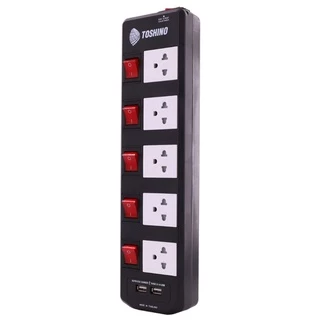 TOSHINO ปลั๊กพ่วง ปลั๊กไฟ รุ่น TIS กำลังไฟ 3600W 3, 5 ช่องเต้ารับ สวิตช์คุมแยกช่อง สายไฟยาว 3, 5 เมตร รางปลั๊ก USB