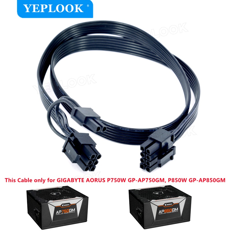 PCIe 8Pin ถึง 8Pin 6+2Pin เดี่ยว 8Pin สาย GPU 60 ซม.สําหรับ GIGABYTE AORUS P750W GP-AP750GM, P850W G