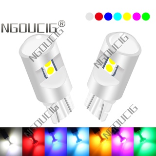 Ngoucig ใหม่ หลอดไฟเซรามิค Led T10 W5W 168 194 พร้อมเลนส์ 3030 DC12V สีขาว สําหรับติดป้ายทะเบียนรถยนต์ รถจักรยานยนต์