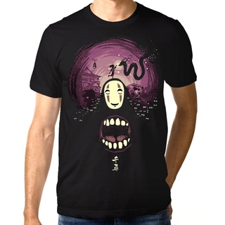 เสื้อยืด พิมพ์ลายอนิเมะ Spirited Away No Face Studio Ghibli Hayao Miyazaki สําหรับผู้ชาย