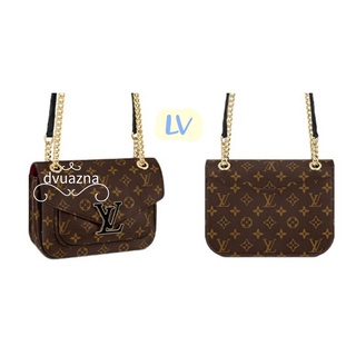 💯 LOUIS VUITTON/LV PASSY messenger bag chain shoulder bag . ของแท้