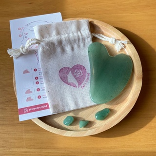 Green Aventurine Gua Sha กัวซาหิน กรีนอเวนทูรีน เกรดคัดพิเศษ