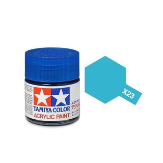 สีทามิย่าสูตรน้ำ Tamiya Acrylic X23 Clear Blue 10ml