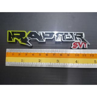 Logo Raptor งานเหล็ก ของรถ Ford 12.5x2cm