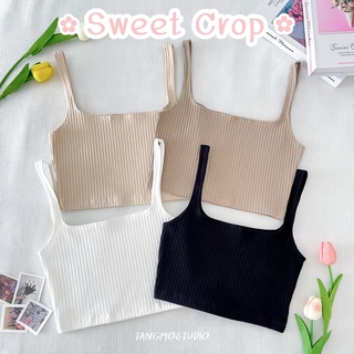 🍬 Sweet Crop 🍬 รุ่นนี้เป็นเสื้อกล้ามครอปสายเดี่ยวเล็ก ใส่สบาย ผ้านิ่ม น่ารักมากกกค่า ใส่เป็น everyday look ก็ได้