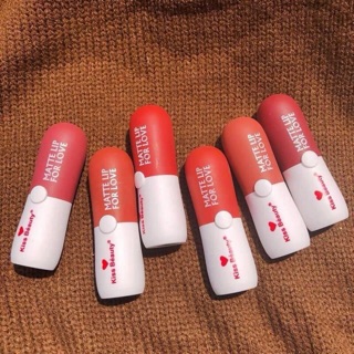 พร้อมส่ง ลิปสติกเนื้อแมทช์ 💕 Kiss beauty matte lip for love