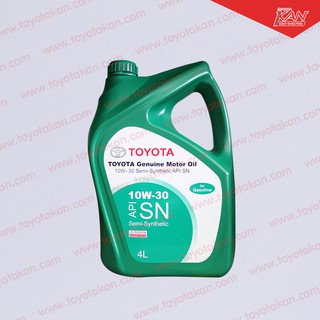 TOYOTA น้ำมันเครื่องยนต์เบนซิน กึ่งสังเคราะห์ GENUINE MOTOR OIL 10W-30 ขนาด 4 ลิตร (08880-84675)