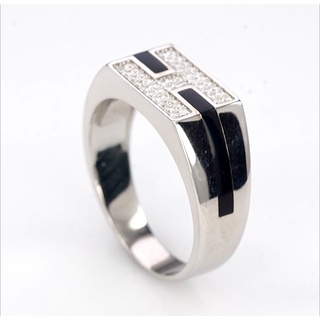 925 sterling silver black enamel mens ring,แหวนผู้ชายเงินแท้ 925 เคลือบดำ