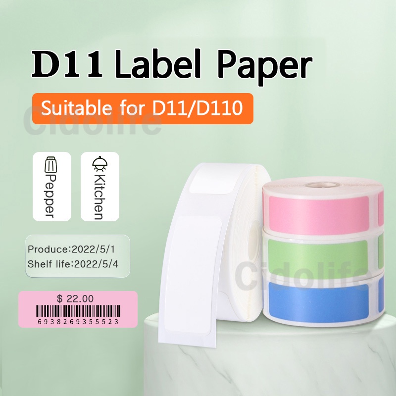 【แบบใส D】Niimbot D11H/D11/D101/D110 สติกเกอร์ฉลากใส ฉลากกันน้ํา  เครื่องพิมพ์ไร้หมึก ฉลากความร้อน