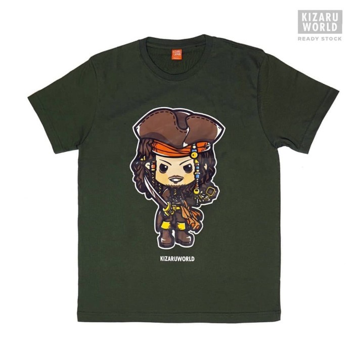 เสื้อยืด Jack SPARROW PIRATES OF THE CARIBBEAN PACKAGE - KIZARU