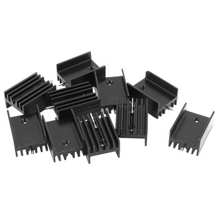 10x 21x15x11mm Black Aluminum Heat Sink for TO-220 Mosfet Transistors