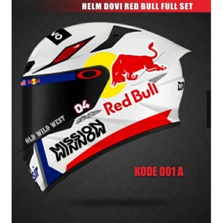 ชุดสติกเกอร์ติดหมวกกันน็อค แบบเต็มหน้า ลายมอนสเตอร์โฮโลแกรม arai Redbull AGV