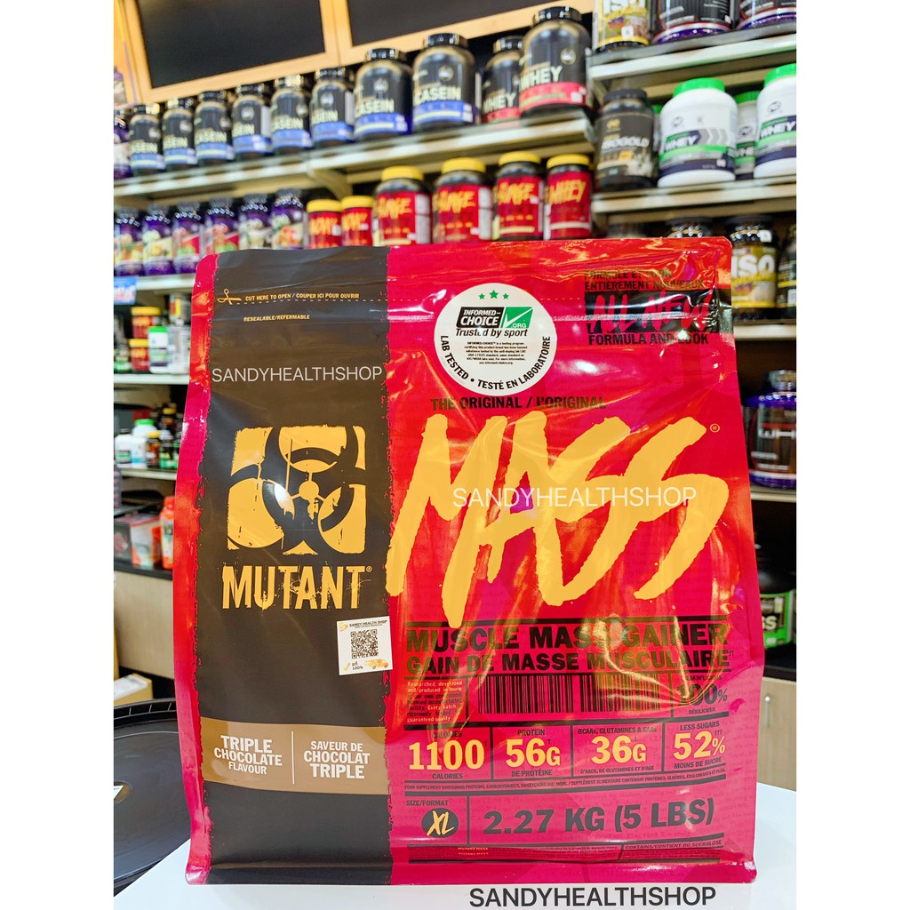 Mutant Mass 5lbsเพิ่มน้ำหนัก คาโบไฮเดตรจากธรรมชาติ มิวแทนท์ แมส ขนาด 5ปอนด์ (2.27กิโลกรัม)