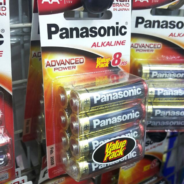 ถ่าน Panasonic Alkaline Size AA 1.5V แพค 2/4/8ก้อน