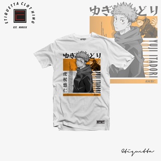 เสื้อยืด Anime Shirt - ETQT - Jujutsu Kaisen - Yuji Itadori Front Print อะนิเมะการ์ตูนรูปแบบ Unisex เสื้อยืดคอกลม