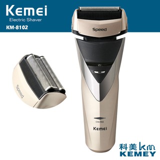 Kemei เครื่องโกนหนวดไฟฟ้า 3D ชาร์จไฟได้ ล้างทําความสะอาดได้ กันน้ํา สําหรับผู้ชาย KM-8102