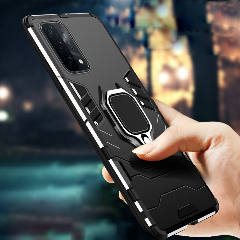 สําหรับ OPPO A74 A54 A94 A95 4G 5G เกราะกันกระแทกกรณีแหวนขาตั้งกันชนปกหลัง