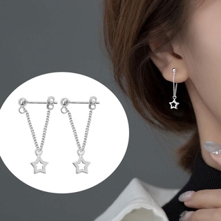 ต่างหู Cool Star Link Pendant Earrings Korea Dangle Drop Stud Earring for Women Girl Jewelry Accessories Gift