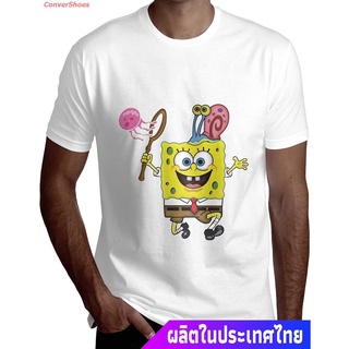 เสื้อยืดผู้ชายและผู้หญิง Multi Sponge Bob Square Pants Mens Combed Short Sleeve T-Shirt Mens Cotton Shirts For Adult Me