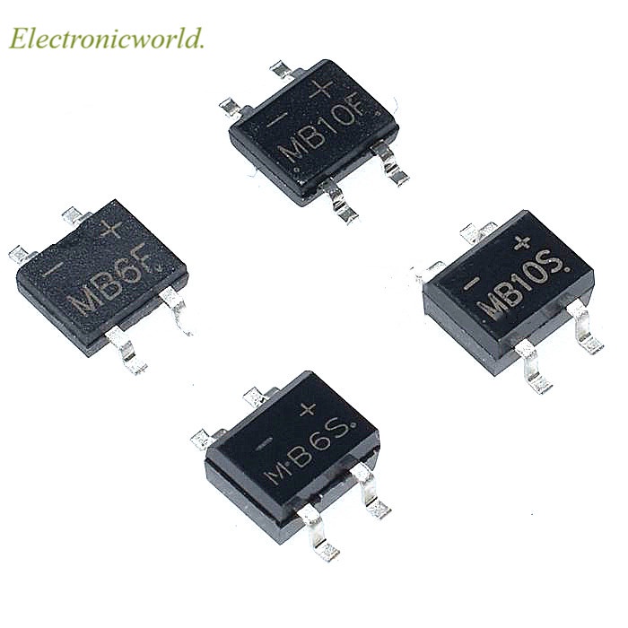 50 ชิ้น/ล็อต MB6S MB10S MB6F MB10F SOP-4 Bridge Rectifier